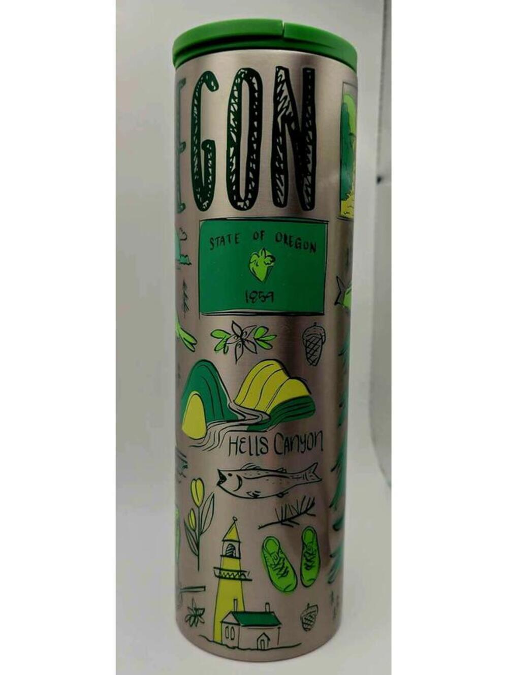 Starbucks Oregon Stainless Steel Tumbler Mug 16 oz NWT